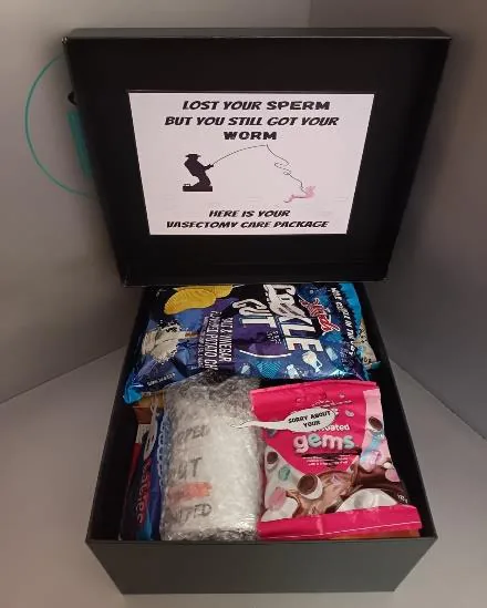 Vasectomy recovery gift box